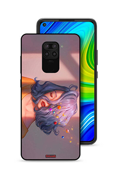 Tolwak غطاء حماية لهاتف شاومي ريدمي نوت 9 بتصميم فتاة وفن الفضاء