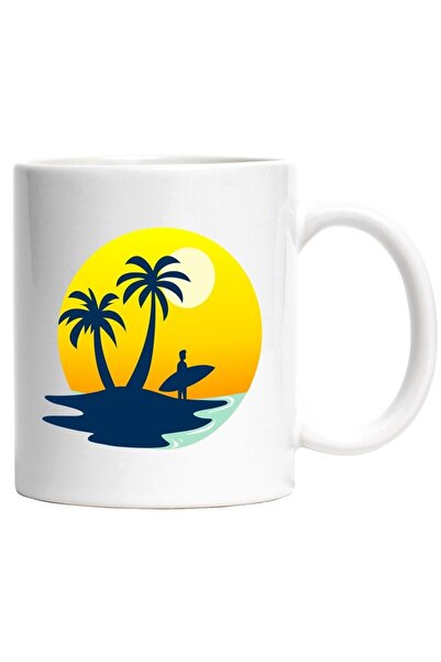 INOVATIX Cana alba personalizata, Insula, Apus, Surf, Palmieri, INOVATIX®. 330ml