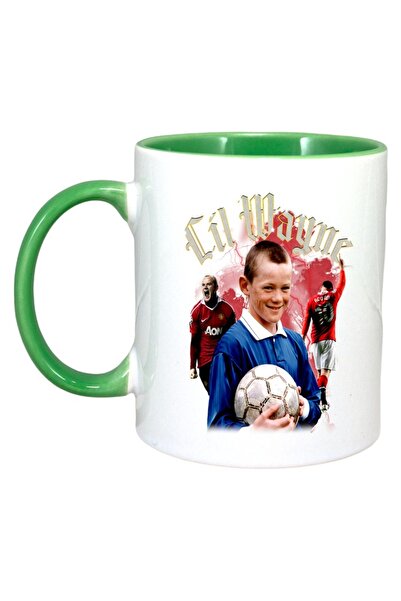 INOVATIX Cana Alba Personalizata, Wayne Roonye, Maner Si Interior Verde, ®. 3...