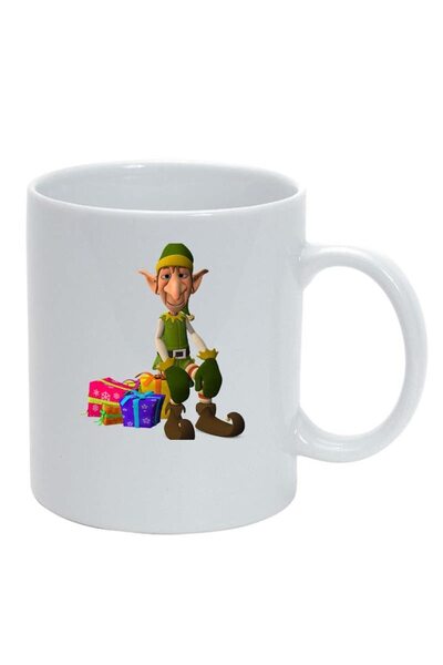 INOVATIX Cana alba personalizata, Craciun, alb, D175, INOVATIX®. 330ml