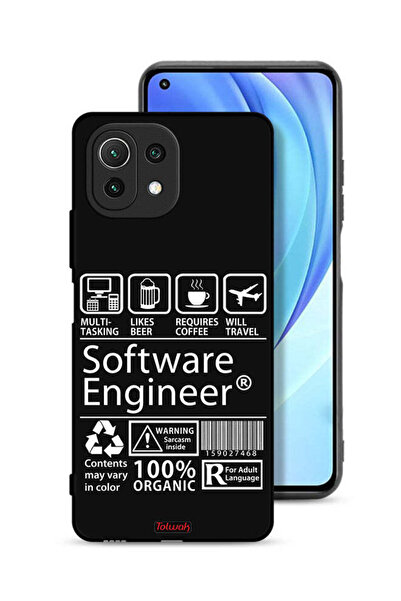 Tolwak غطاء حماية لهاتف Xiaomi Mi 11 Lite، ملصق مهندس برمجيات