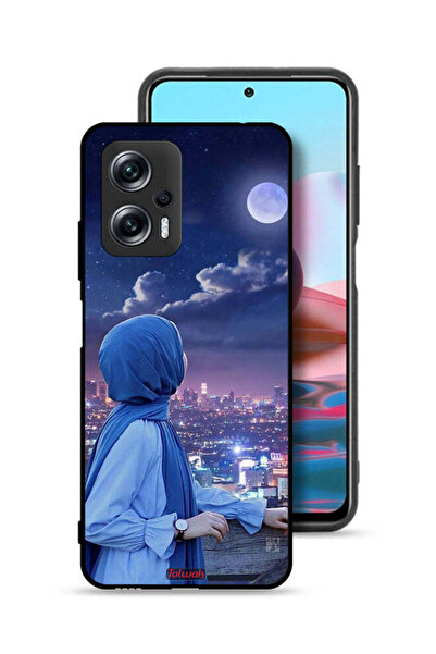 Tolwak غطاء حماية لهاتف شاومي ريدمي نوت 11T برو 5G بطبعة فتاة محجبة تنظر إلى ...