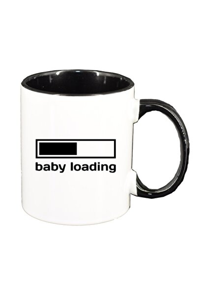 INOVATIX Cana alba personalizata, personalizata, interior negru ,1, Baby loading, INOVATIX®. 330ml