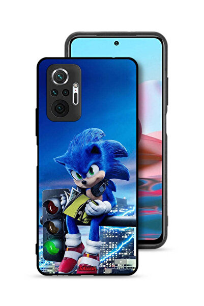 Tolwak غطاء حماية لهاتف شاومي ريدمي نوت 10 برو 4G بطبعة سونيك ريدينج