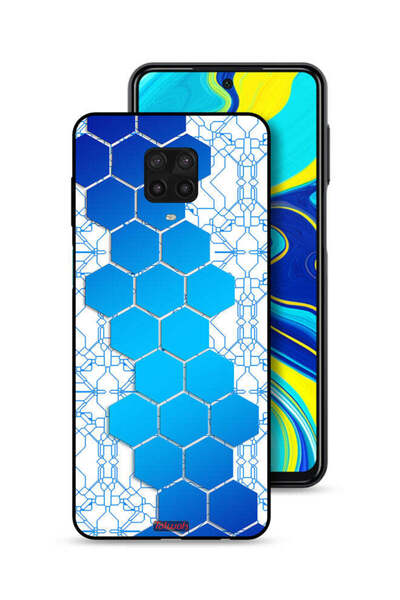 Tolwak غطاء حماية لهاتف شاومي ريدمي نوت 9 برو، شبكة أيقونات سداسية الشكل من ه...