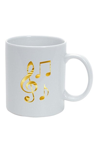 INOVATIX Персонализирана бяла чаша, Музикални ноти, бяла, D965, INOVATIX®. 33...