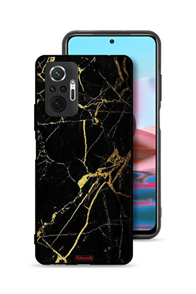 Tolwak غطاء حماية لهاتف شاومي ريدمي نوت 10 برو 4G، رخامي متصدع