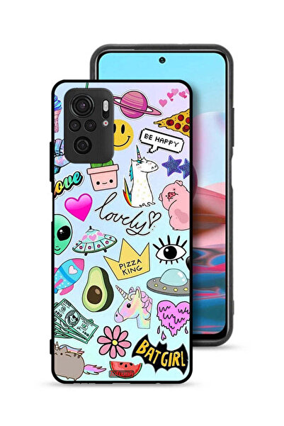 Tolwak غطاء حماية لهاتف شاومي ريدمي نوت 10 4G بملصقات جميلة