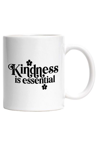 INOVATIX Personalized white mug, popcorn and Kindness is essential - help, INOVATIX®. 330ml