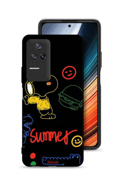 Tolwak غطاء حماية لهاتف Xiaomi Poco F4 بملصق صيفي