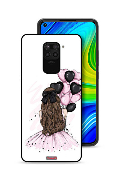 Tolwak غطاء حماية لهاتف شاومي ريدمي نوت 9 بتصميم فتاة تحمل بالونات