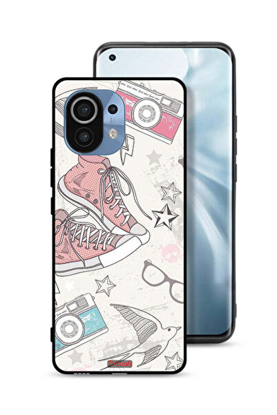 Tolwak غطاء حماية لهاتف Xiaomi Mi 11 من القماش بتصميم حذاء وفن كاميرا