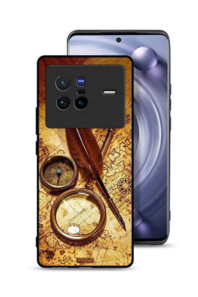 Tolwak غطاء حماية لهاتف Vivo X80 بوصلة عتيقة