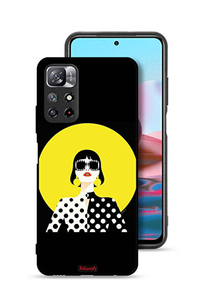 Tolwak غطاء حماية لهاتف شاومي ريدمي نوت 11 4G بتصميم فتاة أنيقة