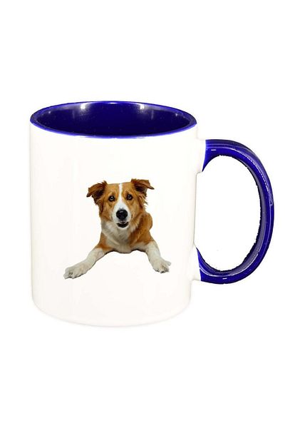 INOVATIX Cana alba personalizata, Dog, interior albastru inchis, D352, INOVATIX®. 330ml
