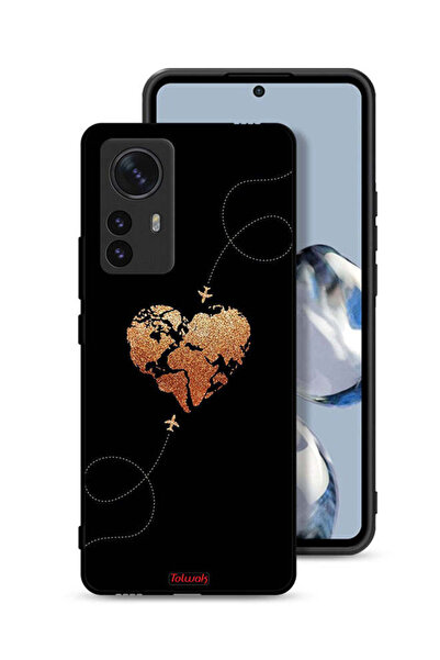 Tolwak Xiaomi 12S Pro Protective Case Cover Airplanes Touching Heart
