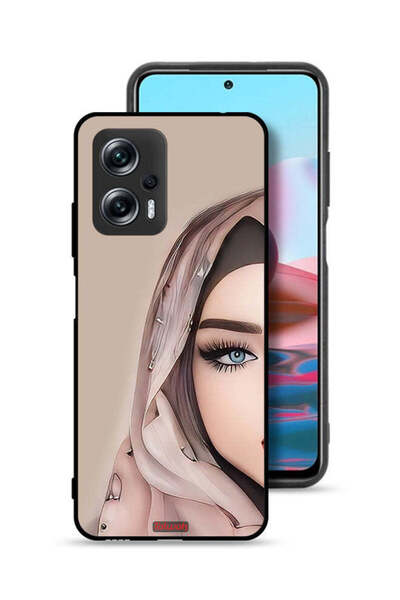 Tolwak غطاء حماية لهاتف شاومي ريدمي نوت 11T برو 5G، رسم فتاة نصف وجه