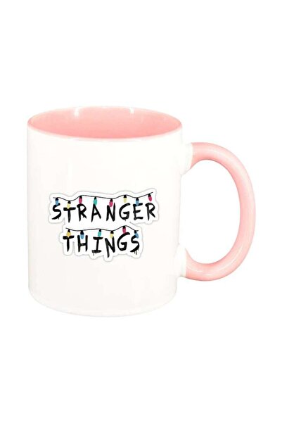 INOVATIX Cană albă personalizată, Stranger Things, roz interior, D1297, INOVA...