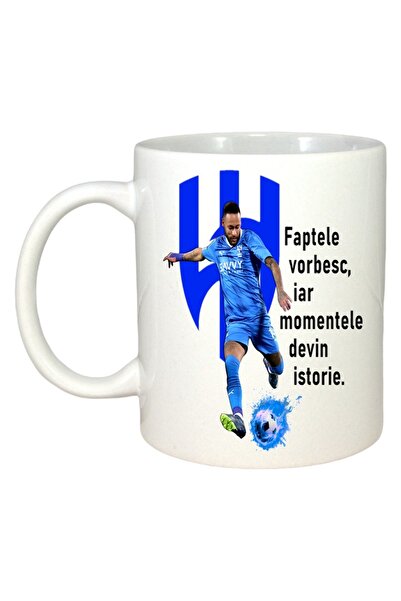 INOVATIX Cana Alba Personalizata, Neymar Fapte, Maner Si Interior Alb, ®. 330ml