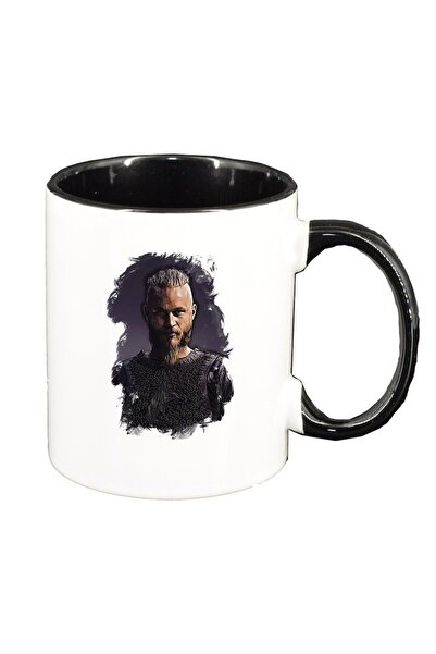 INOVATIX Cana alba personalizata, Vikingii, interior negru, D1437, INOVATIX®. 330ml