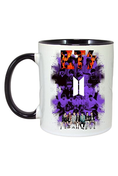 INOVATIX Cana Alba Personalizata, Formatia/trupa Bts 6, Maner Si Interior Neg...