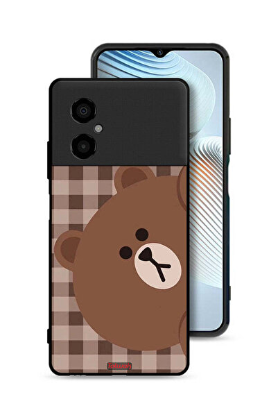 Tolwak غطاء حماية لهاتف شاومي بوكو M4 5G بتصميم دب تيدي