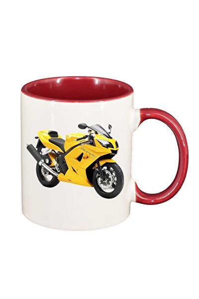 INOVATIX Εξατομικευμένη λευκή κούπα, μοτέρ, κόκκινο εσωτερικό, D42, INOVATIX®...