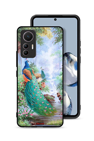 Tolwak غطاء حماية لهاتف شاومي 12 لايت بتصميم الطاووس