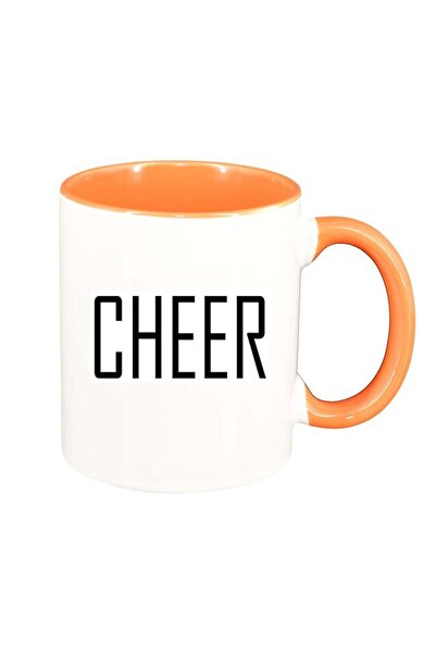 INOVATIX Персонализирана бяла чаша, Cheer, оранжева вътрешност, D219, INOVATI...