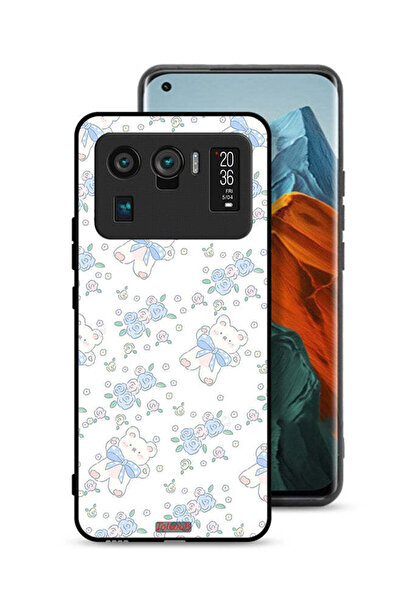 Tolwak غطاء حماية لهاتف شاومي مي 11 ألترا مع أيقونة دب تيدي لطيف وزهور