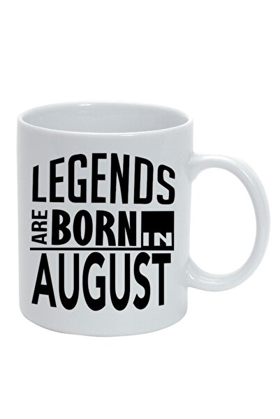 INOVATIX Cana alba personalizata, personalizata Legend are born in August ,81...