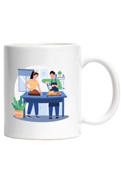 INOVATIX Cana alba personalizata, Cina, Mancare, Razuitoare, Oala, INOVATIX®. 330ml