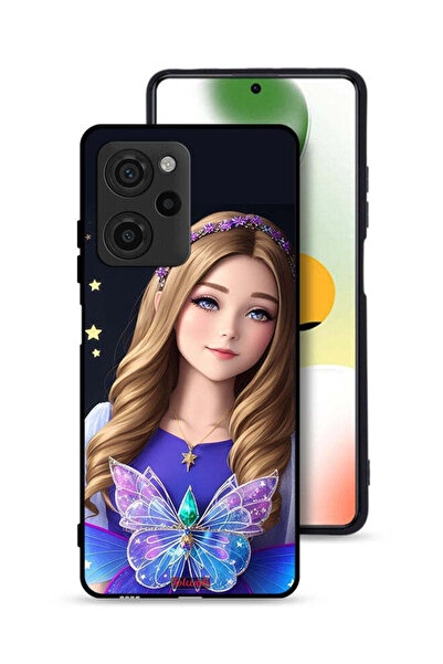 Tolwak غطاء حماية لهاتف Xiaomi Poco X5 Pro - فتاة فراشة لطيفة