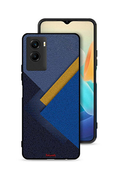 Tolwak غطاء حماية جلدي بنقشة مثلثات لهاتف Vivo Y55s 5G (2021)