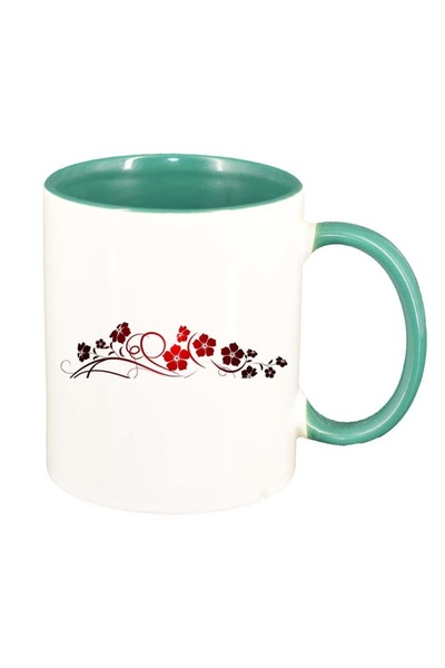 INOVATIX Cana alba personalizata, Flower, interior verde, D21, INOVATIX®. 330ml