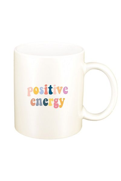 INOVATIX Personalized white mug, Positive Energy message, D1423, INOVATIX®. 330ml