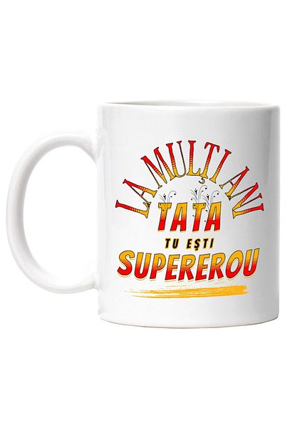 INOVATIX Personalized white mug, Happy Birthday. Dad, you are a family Superhero, INOVATIX®. 330ml