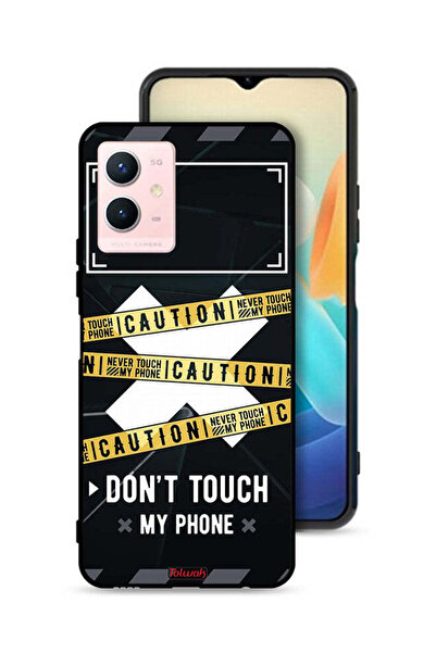 Tolwak Vivo Y33s 5G Protective Case Cover Caution Never Touch My Phone