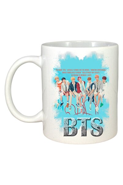 INOVATIX Cana Alba Personalizata, Formatia/trupa Bts 3, Maner Si Interior Alb...