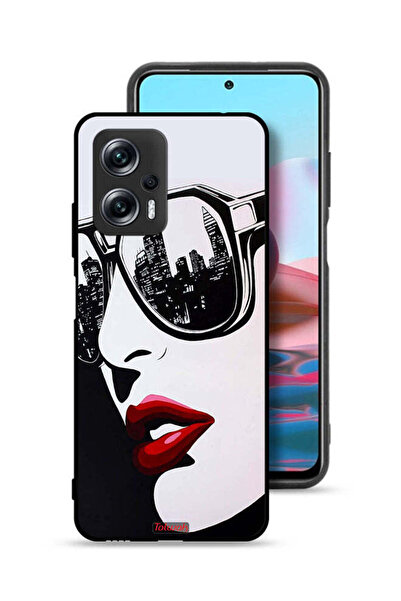 Tolwak غطاء حماية لهاتف شاومي ريدمي نوت 11T برو 5G، وجه فتاة، فن تجريدي