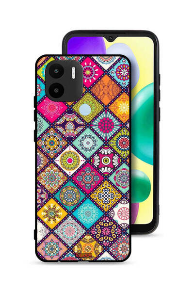 Tolwak غطاء حماية لهاتف شاومي ريدمي A1 بلس بنقشة مربعات ماندالا