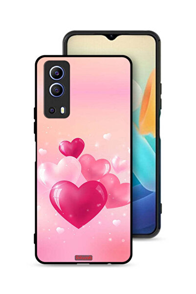 Tolwak Vivo Y72 5G Protective Case Cover Beautiful Hearts Art