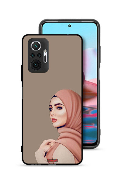 Tolwak غطاء حماية لهاتف شاومي ريدمي نوت 10 برو 4G، فتاة محجبة جميلة