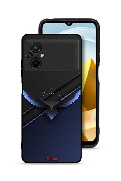 Tolwak Xiaomi Poco M5 4G Protective Case Cover Eagle Digital Abstract Art