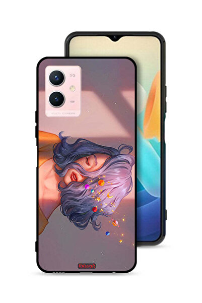 Tolwak Vivo Y33s 5G Protective Case Cover Girl And Space Art