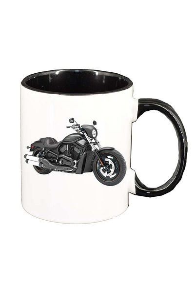 INOVATIX Personalized white mug, Motor, black interior, D45, INOVATIX®. 330ml