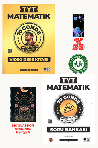 Miray Yayınları Mert Hoca 2026 Tyt 70 Günde Matematik Kampı Video Ders Kitabı...