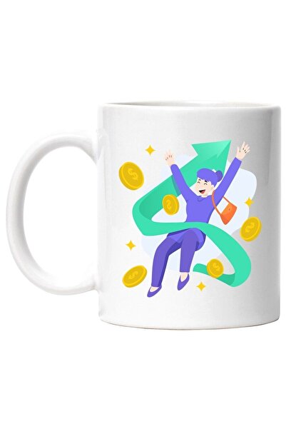 INOVATIX Cana alba personalizata, Sageata, Bani, Poseta, Stele, INOVATIX®. 330ml