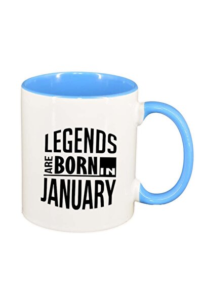 INOVATIX Персонализирана бяла чаша, Legend, син интериор, D75, INOVATIX®. 330 мл