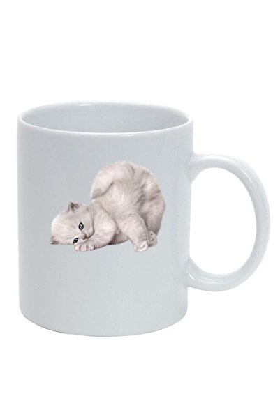 INOVATIX Cana alba personalizata, Cat, alb, D423, INOVATIX®. 330ml